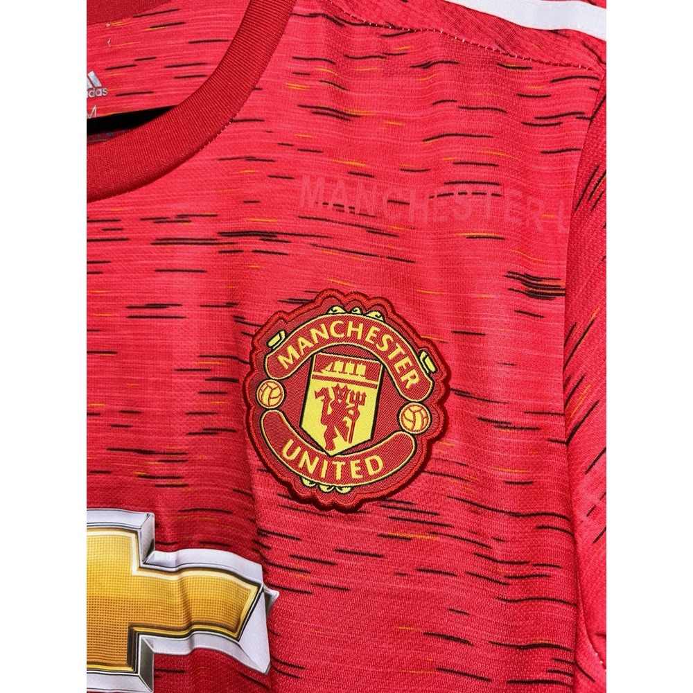 Adidas Climalite Manchester United Chevrolet Jersey Medium Red 2018-19 Soccer‎ M - Picture 3 of 6
